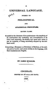 A universal language, formed on philosophical and analogical principles