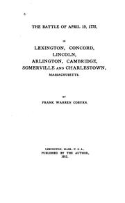 The battle of April 19, 1775