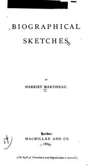 Biographical sketches, 1852-1868
