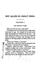 The Boy Allies in Great Peril or With the Italian Army in the Alps
