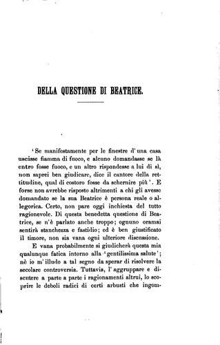 Della questione di Beatrice