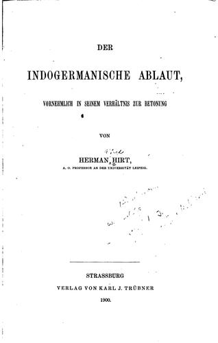 Der indogermanische Ablaut