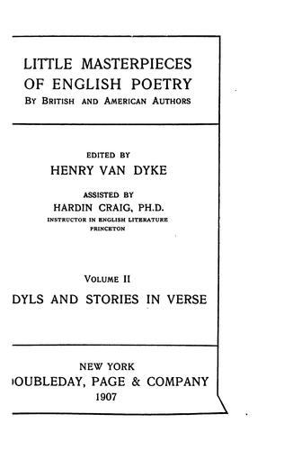 Little masterpieces of English poetry
