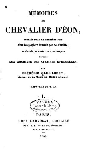 Mémoires du chevalier d'Éon