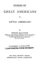 Stories of great Americans for little Americans