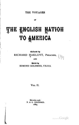 Voyages of the English nation to America