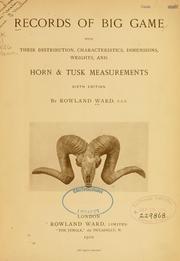 Records of big game