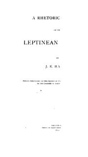 A rhetorical study of the Leptinean orations