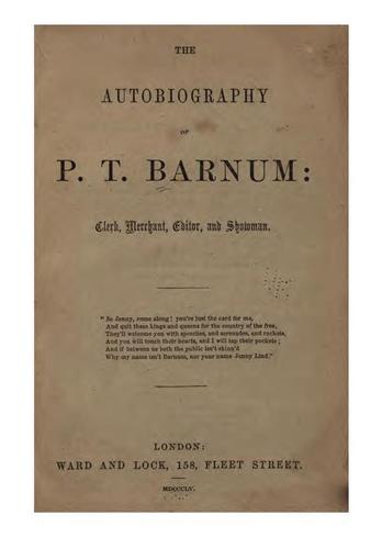 The Autobiography of P.T. Barnum: Clerk, Merchant, Editor, & Showman..