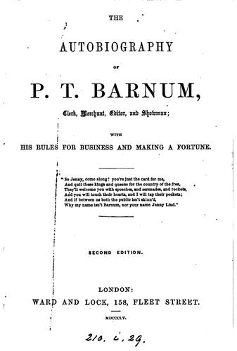 The autobiography of P.T. Barnum