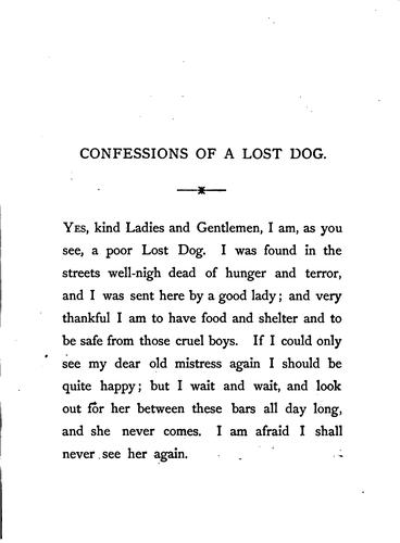 The confessions of a lost dog