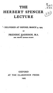 The Herbert Spencer lecture