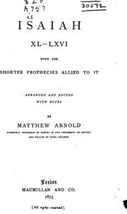 Isaiah XL-LXVI: With the Shorter Prophecies Allied to it
