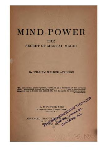 Mind-power ; the secret of mental magic