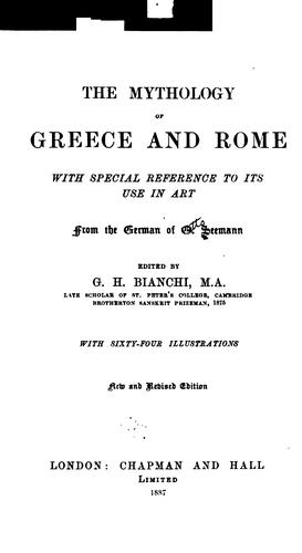 The Mythology of Greece and Rome: With Special Reference to Its Use in Art. From the German of O ..