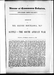 Speech of Mr. Henri Bourassa, M.P., on supply