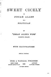 Sweet Cicely, or, Josiah Allen as a politician