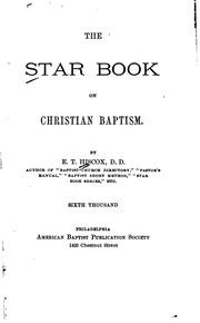 The Star Book on Christian Baptism