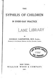 The syphilis of children in every-day practice
