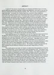 Amphibian and reptile survey of the Bitterroot National Forest
