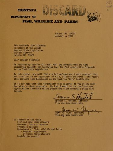 Coal tax park proposals, 1983