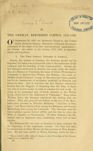 The German Reformed coetus