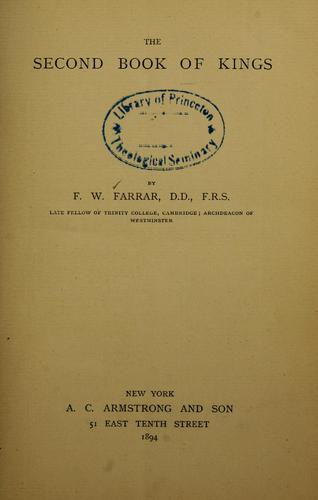 The second book of Kings