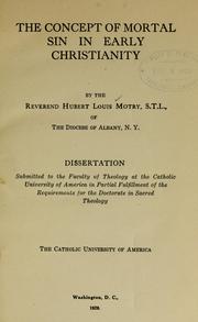 The concept of mortal sin in early Christianity