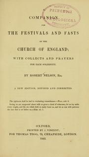 A companion for the festivals and fasts of the Church of England
