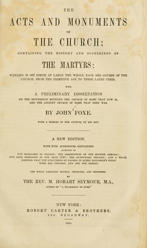 The acts and monuments of the church