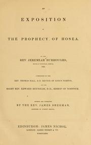 An exposition of the prophecy of Hosea