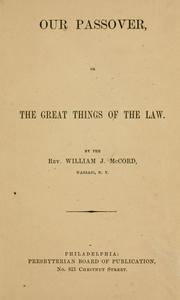 Our passover, or The great things of the law