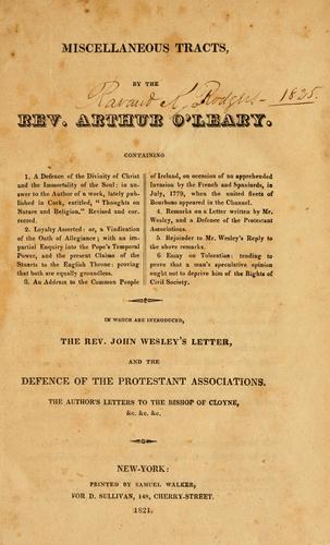 Miscellaneous tracts