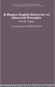 A modern English grammar on historical principles