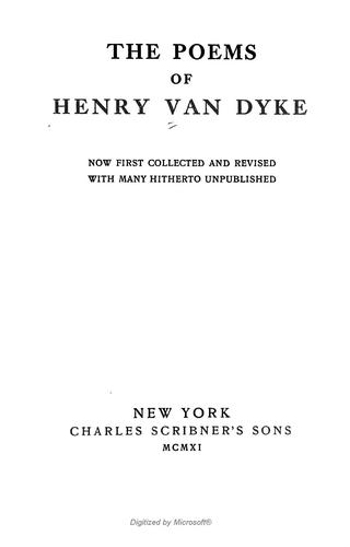 The poems of Henry Van Dyke