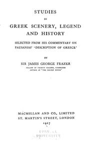 Studies in Greek scenery, legend and history