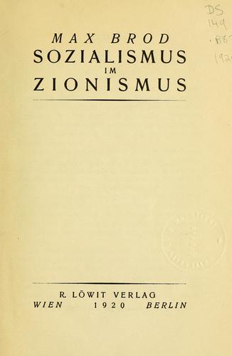 ... Sozialismus im zionismus