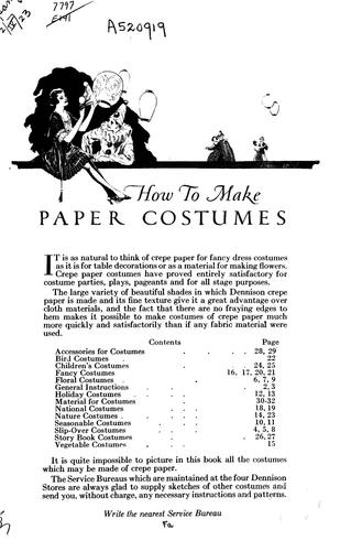 How to make paper costumes
