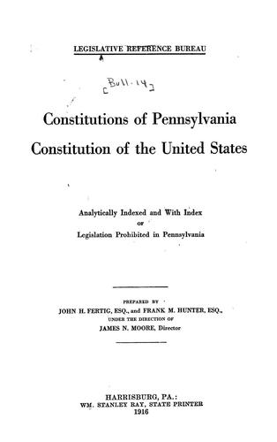 Constitutions of Pennsylvania