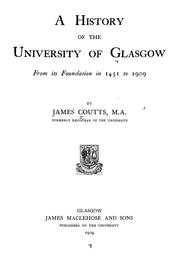 A history of the University of Glasgow