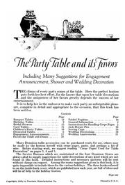 Tables and favors