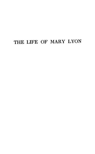 The life of Mary Lyon