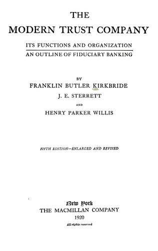 The modern trust company