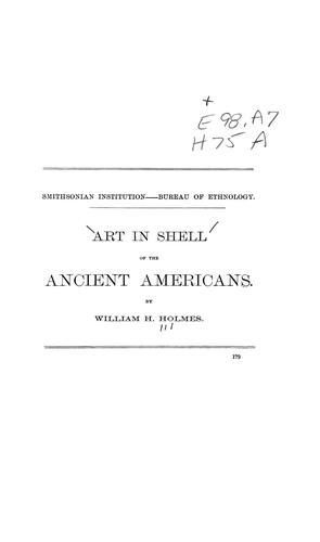 Art in shell of the ancient Americans