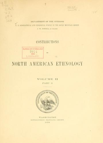 Contributions to North American ethnology