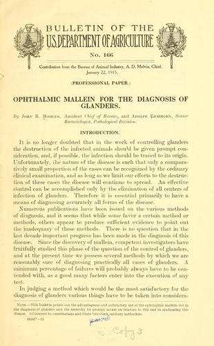 Ophthalmic mallein for the diagnosis of glanders