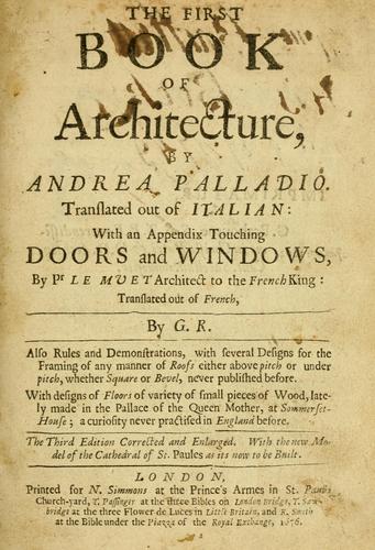 The first book of architecture