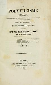 Du polythéisme romain