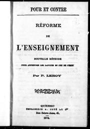 Réforme de l'enseignement