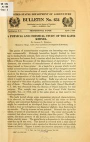 A physical and chemical study of the kafir kernel
